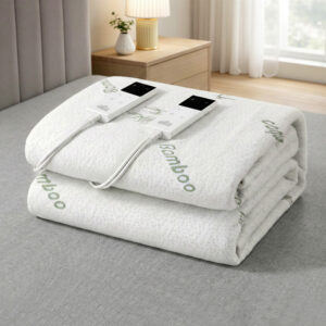 Giselle Electric Blanket Bamboo Fabric King Fitted Heated Pad Underlay Washable Winter